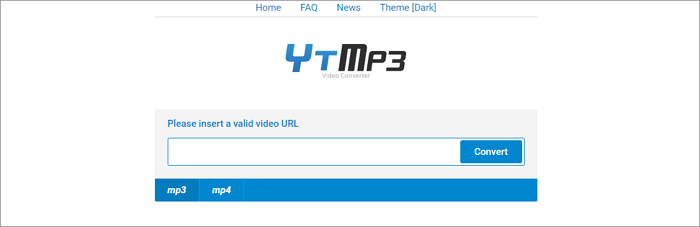 Ytmp3 scarica la schermata principale della musica di YouTube