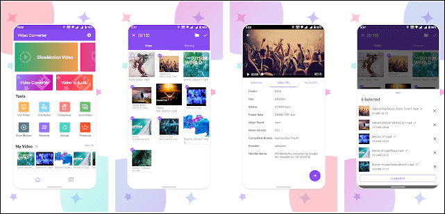 convertitore video interfaccia Android