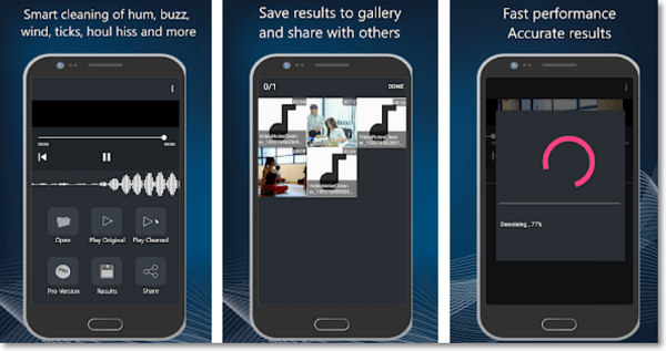 Clean background noise from video on Android