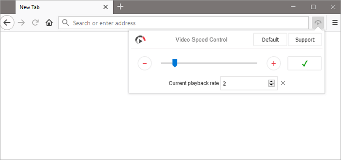video speed control su Firefox - Video Speed Control