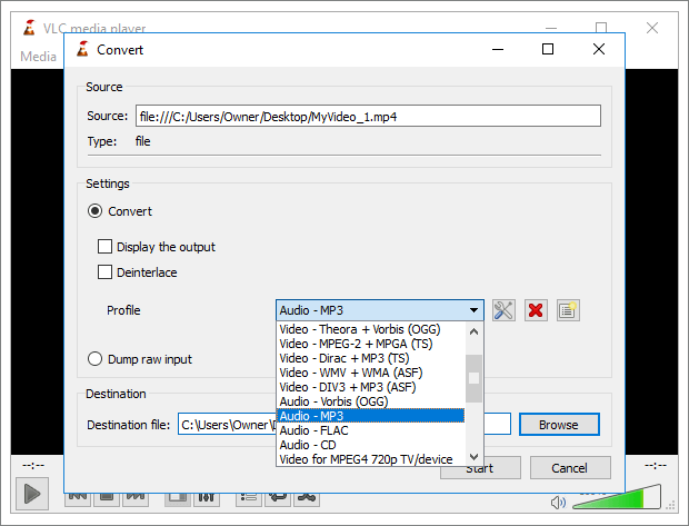 estrarre audio da video tramite vlc - 3