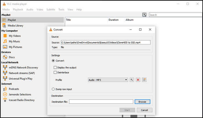 vlc - da mp4 ad audio
