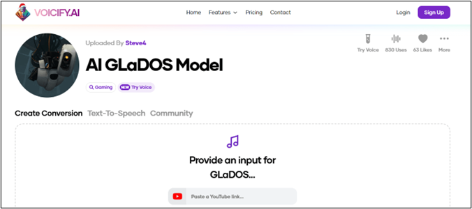 glados voice generator voicify