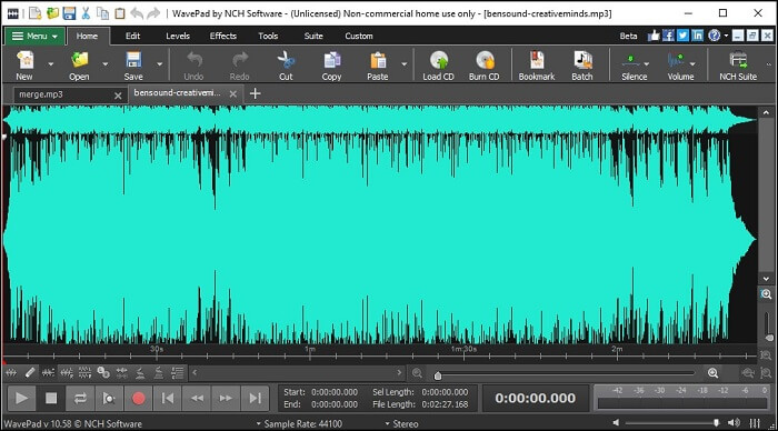Waver form audio merge