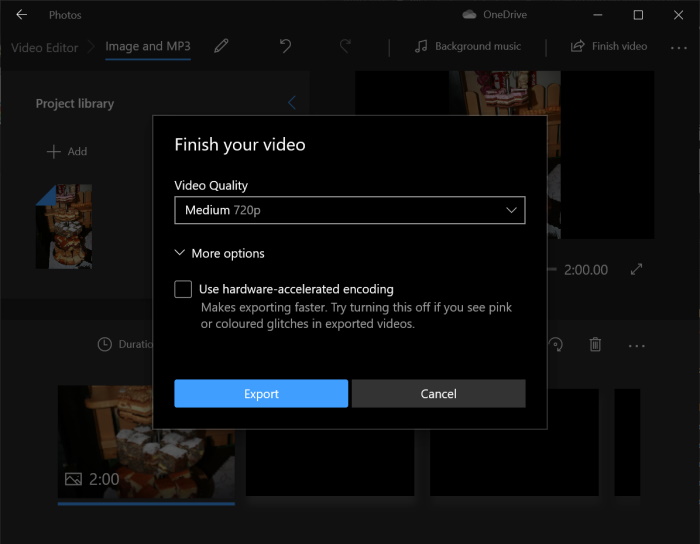 Export MP3 with images