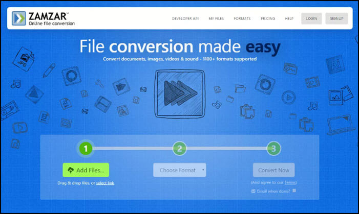 Zamzar Audio Extractor