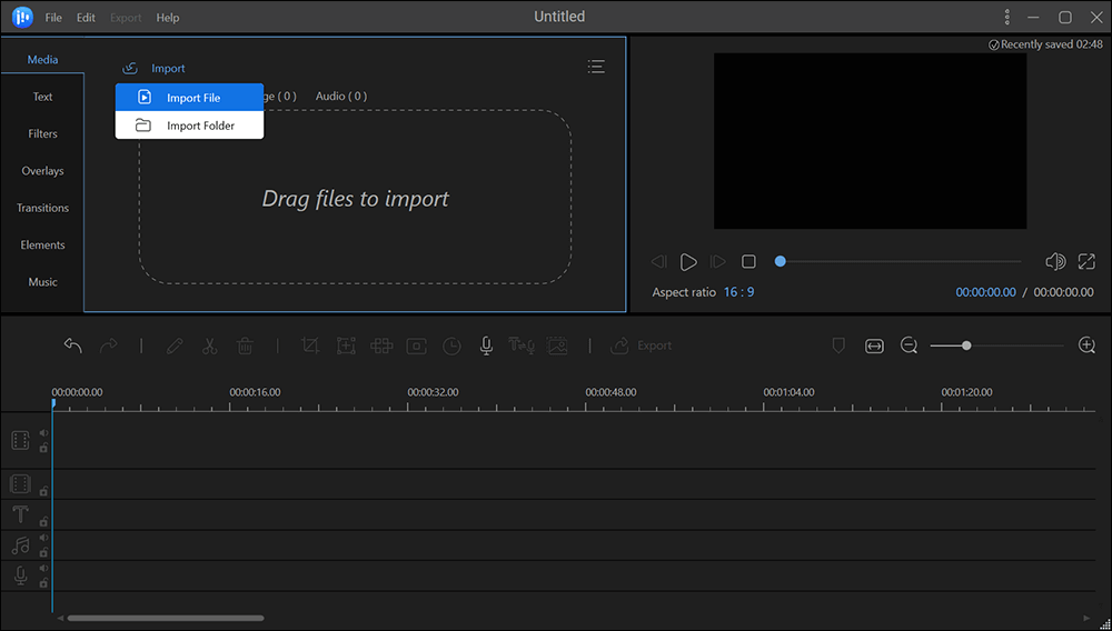 Import video file