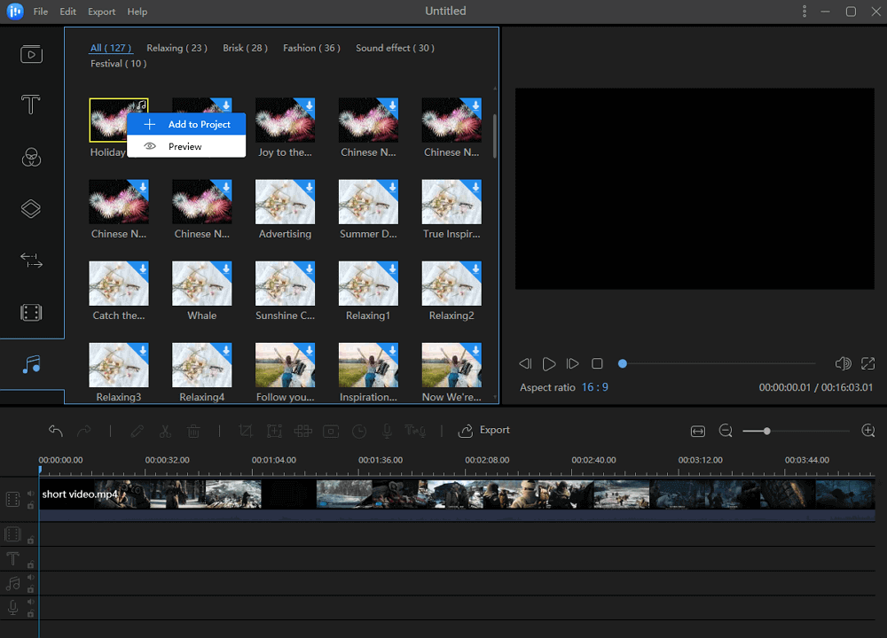 include music in your video