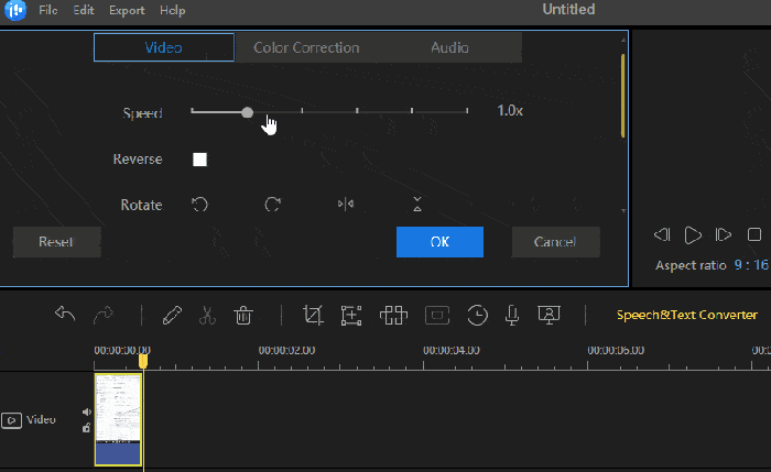 slow down or speed up speed video