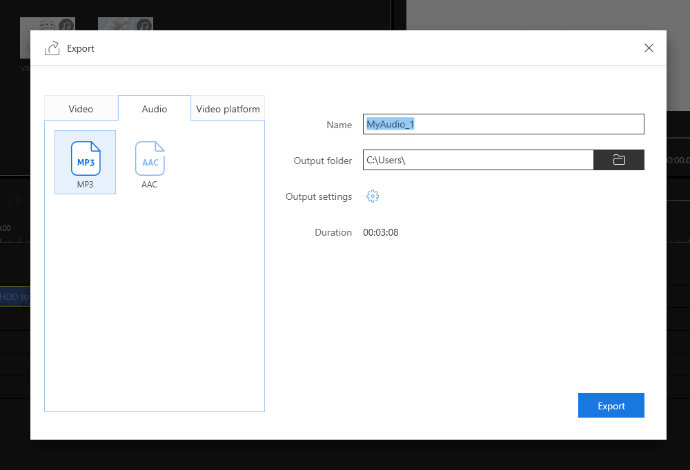 export the compressed file