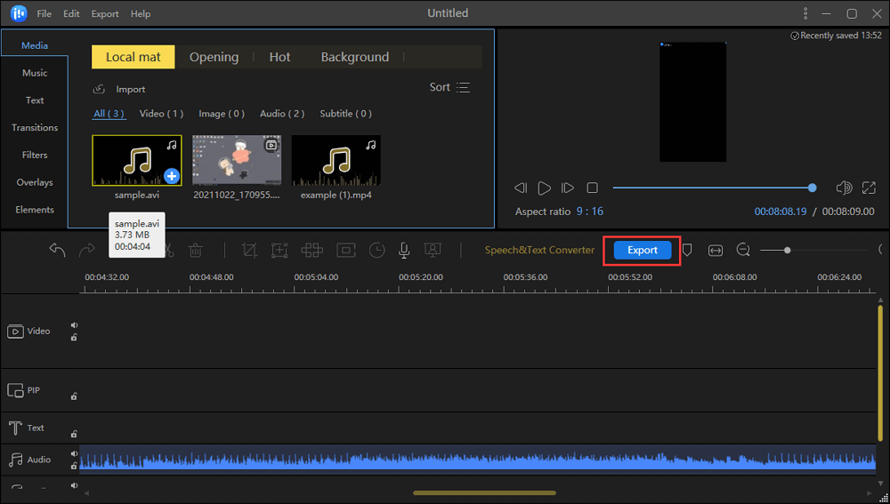 export video files