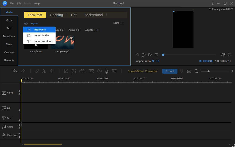 import video into editor
