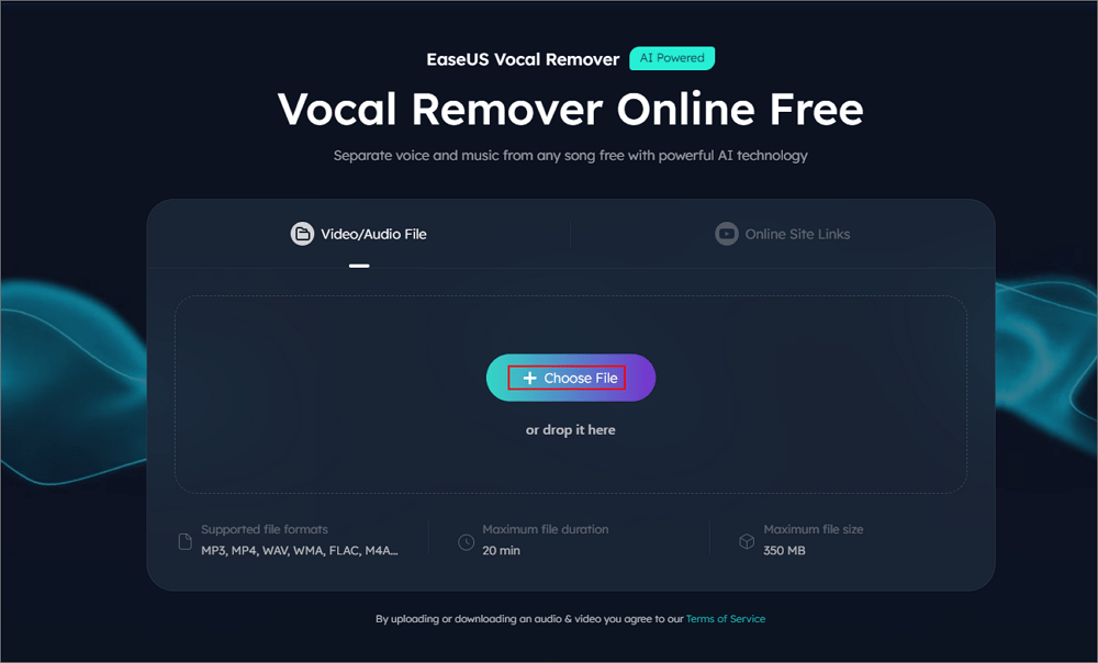 input file to vocal remover