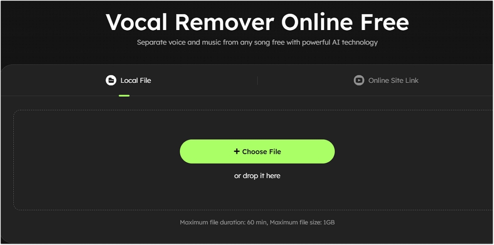 input file to vocal remover