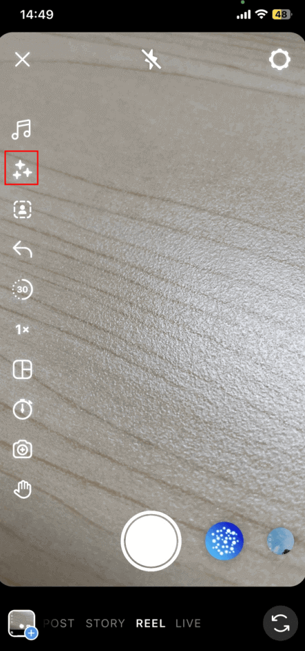 find the effects on instagram