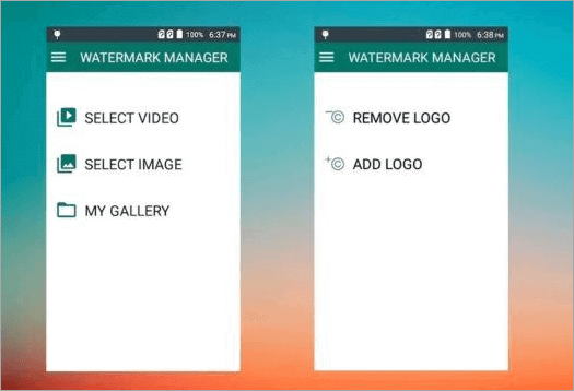 androidのアプリを使用して動画のウォーターマークを消去