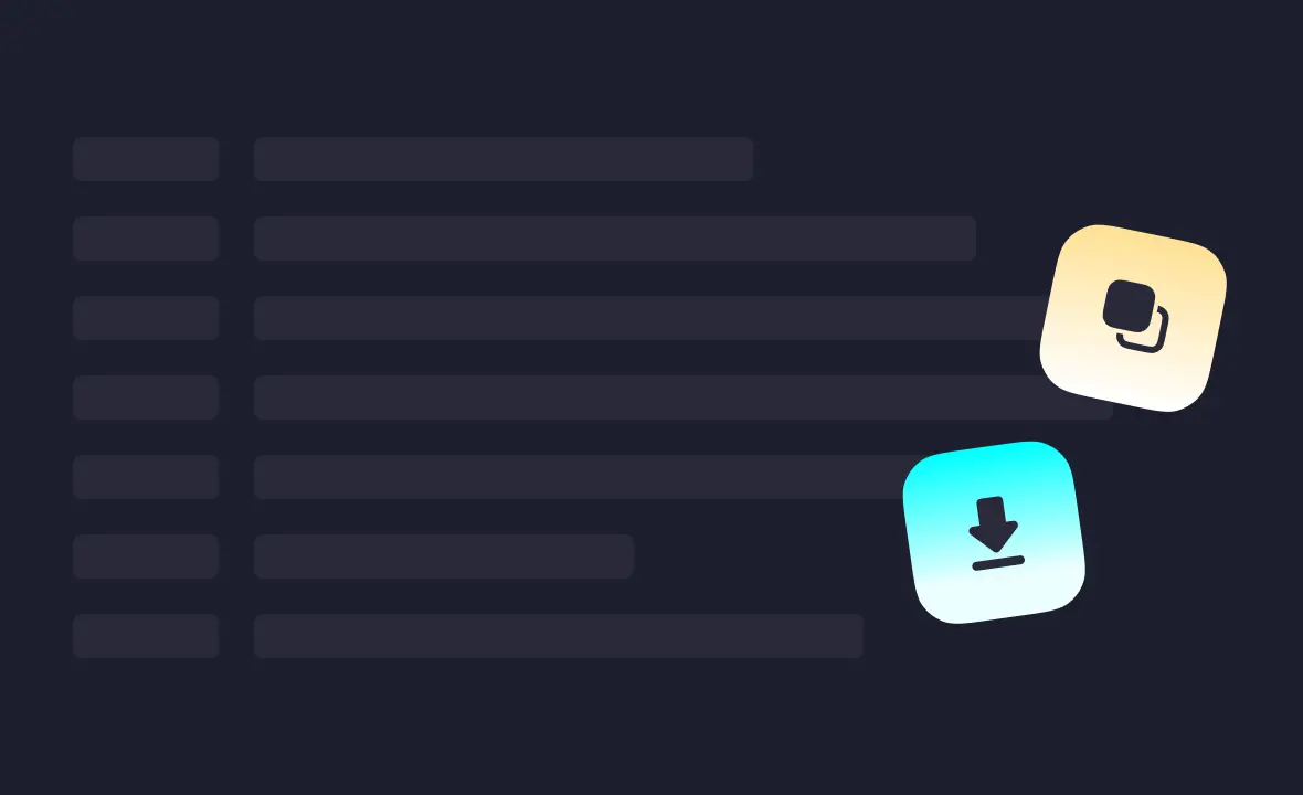 Copy and Downloading Options
