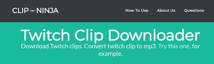 Scarica la clip Twitch su MP3 con Ninja
