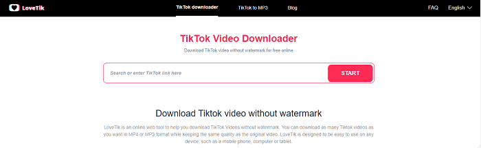 Scaricare video da TikTok in formato MP3 con LoveTik
