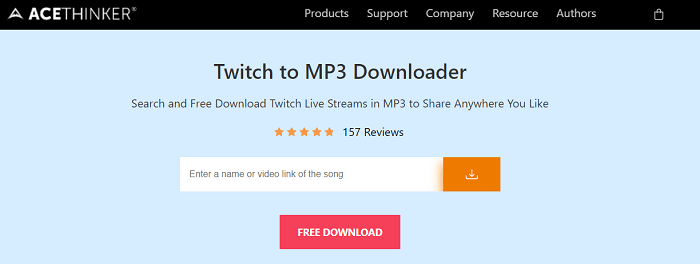 Scarica clip Twitch in mp3 con acethinker