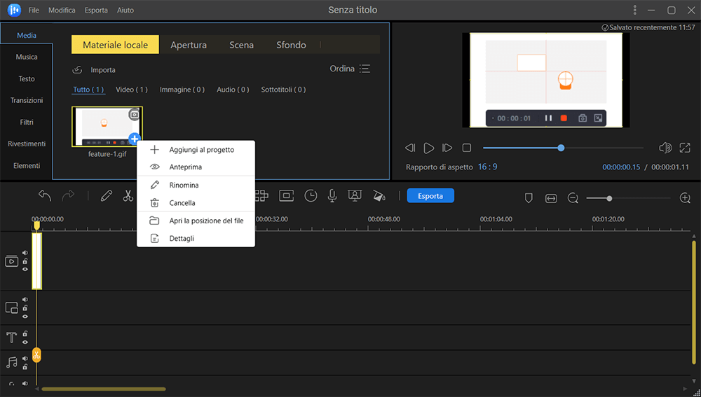 aggiungere gif al progetto