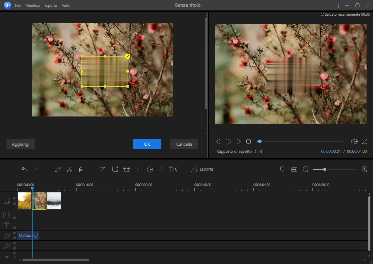aggiungere mosaico alla foto
