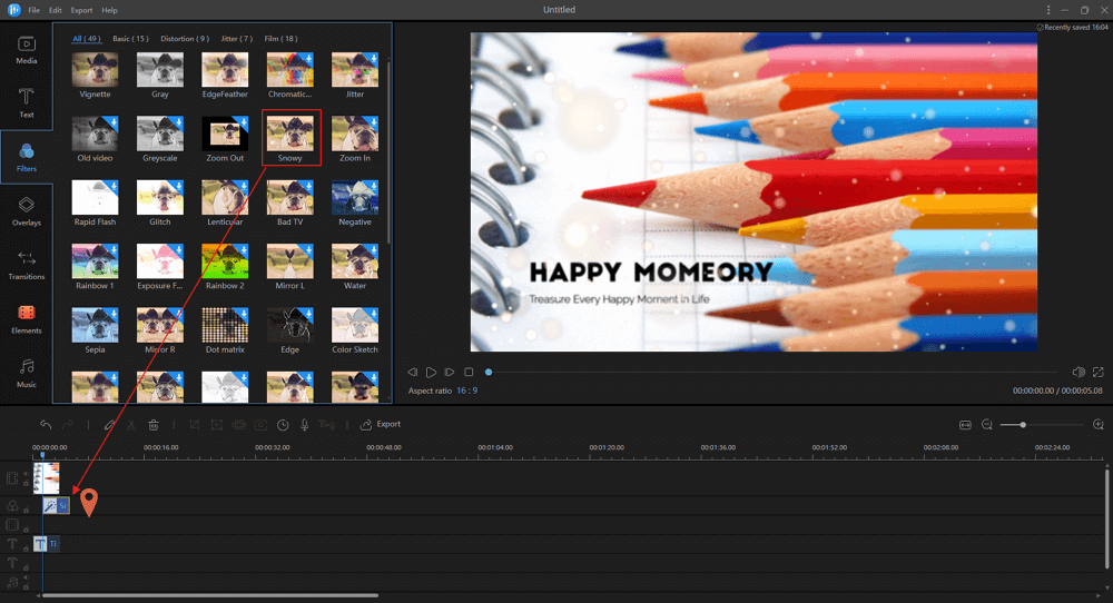 selezionare un filtro preferito