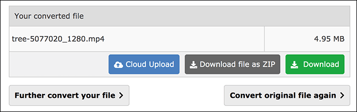 下載轉換後的 mp4