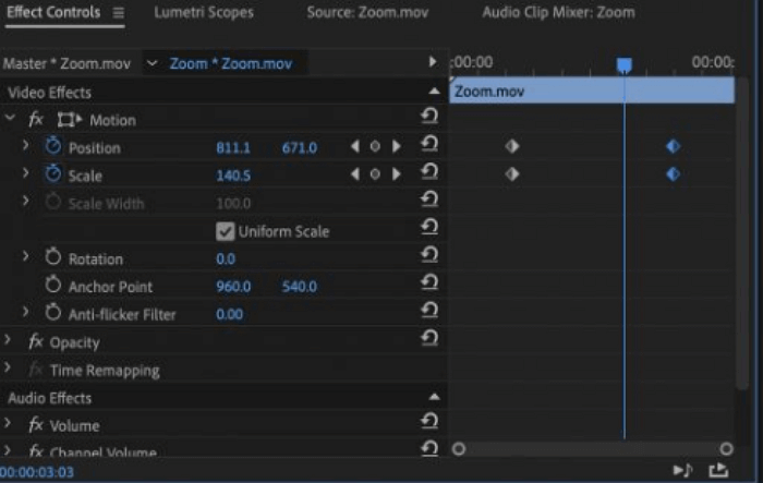 Adobe Premiere - 添加放大效果