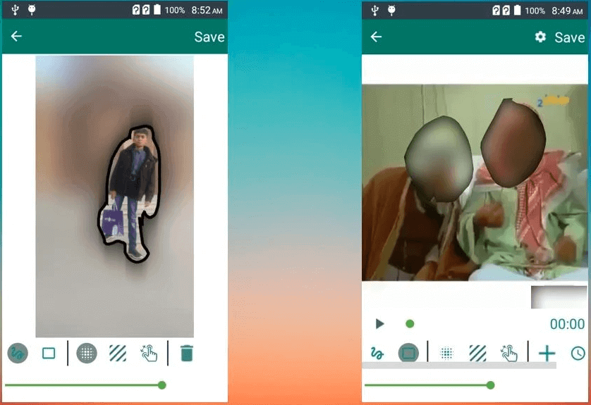 在Android裝置上編輯模糊人臉