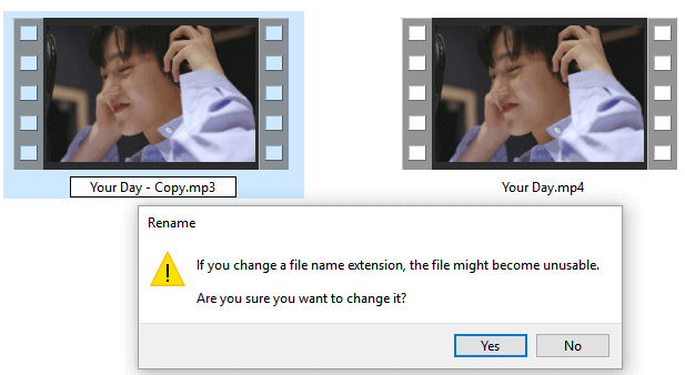 變更MP4檔案副檔名