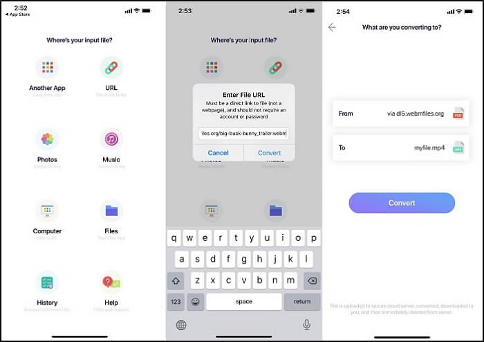 在iphone上將webm轉mp4
