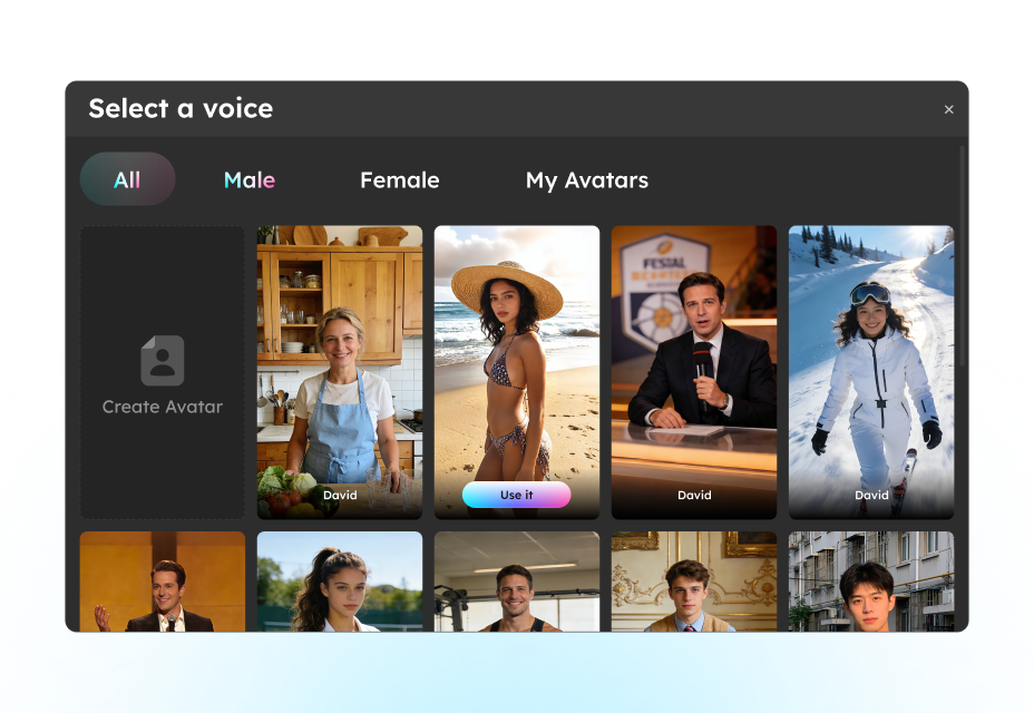 Select or Upload Your Avatar