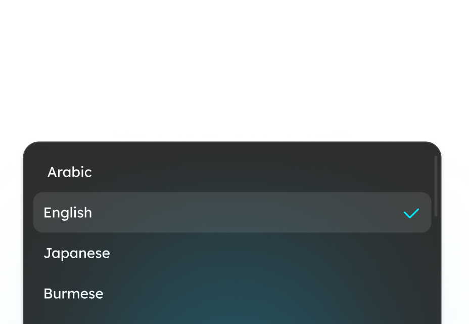Choose Voice and Language, Then Generate